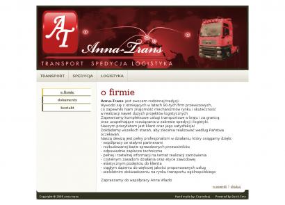 Anna-Trans Spółka z o.o. Transport krajowy i międzynarodowy