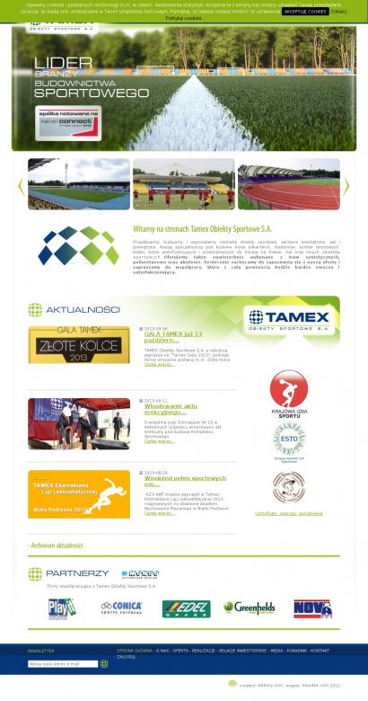 Tamex Spółka akcyjna Obiekty sportowe