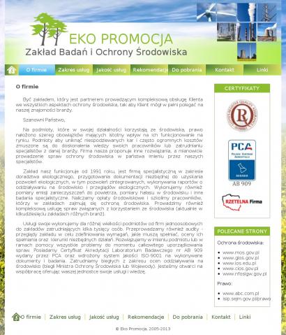 Eko Promocja. Zakład badań i ochrony środowiska