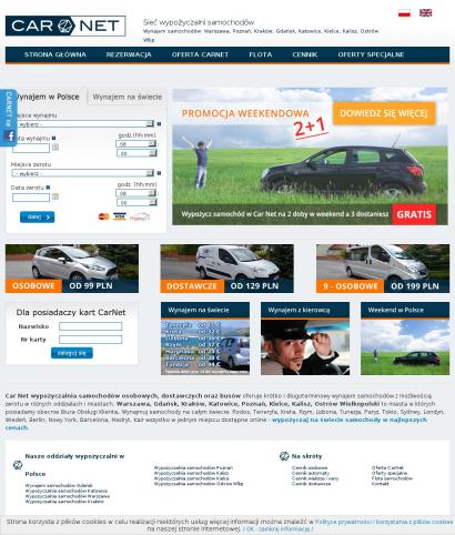 Car Net Polska. Wypożyczalnia samochodów