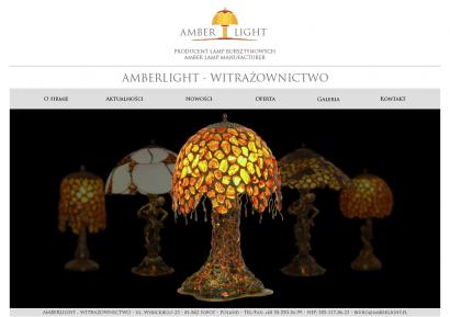 Amberlight. Witrażownictwo Wyrożębski. Lampy bursztynowe, witraże, bursztyn